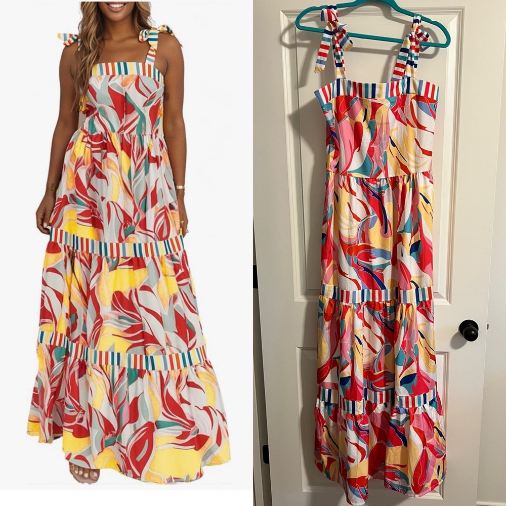 Colorful Striped Maxi Dress